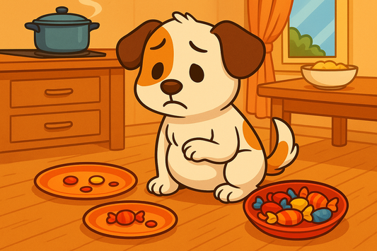 Piesek Pikuś i brzuszek pełen cukierków 🍬