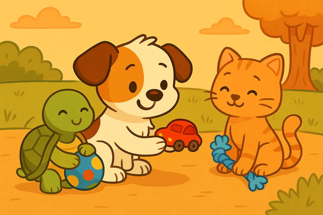 🚗 Piesek Pikuś i czerwony samochodzik